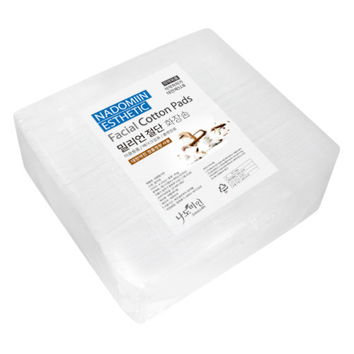 국내산 밀리언 절단솜 화장솜 스킨케어솜 4X6cm 450g  대용량 100묶음